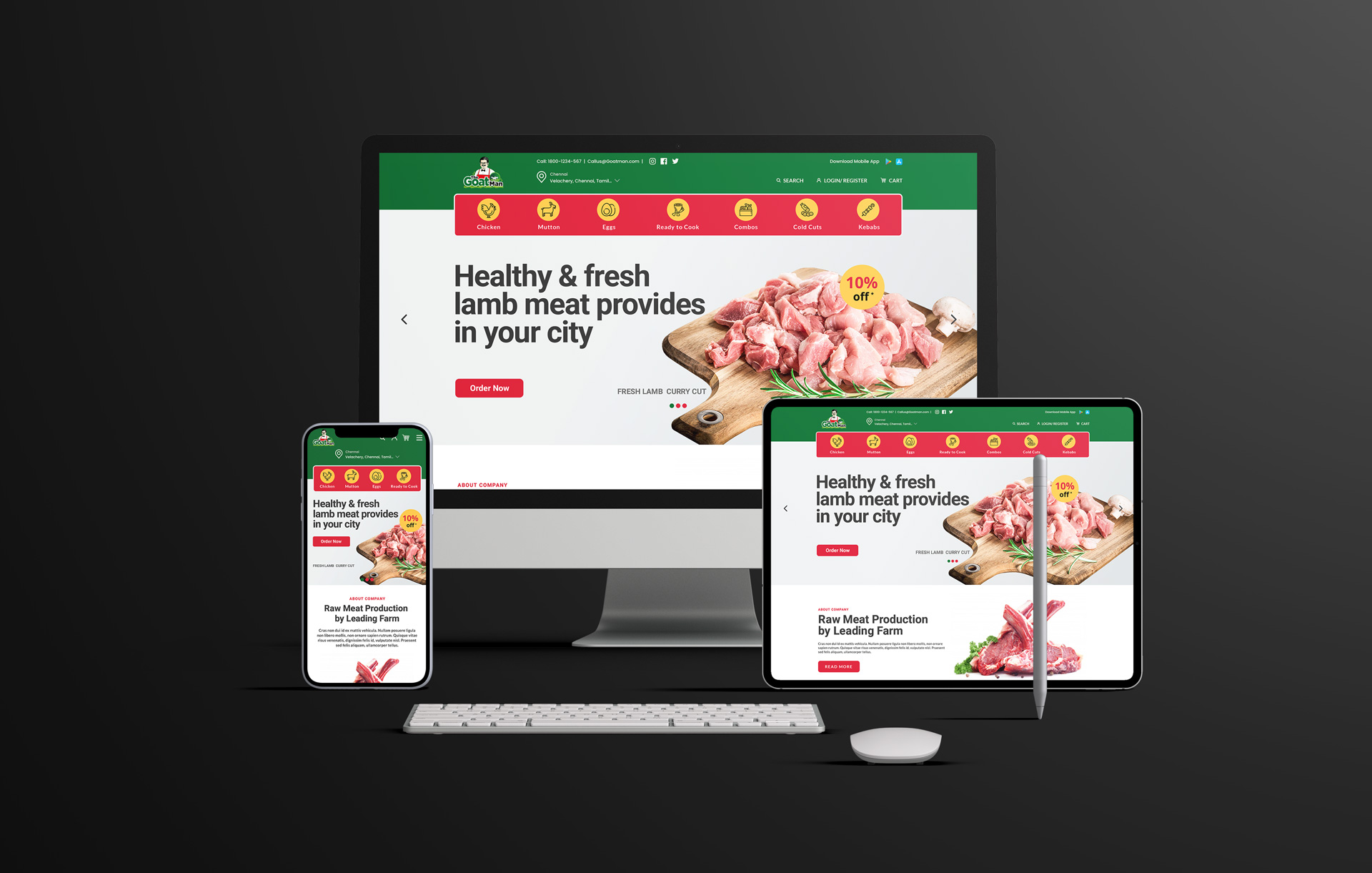 Order Meat Online Web Application