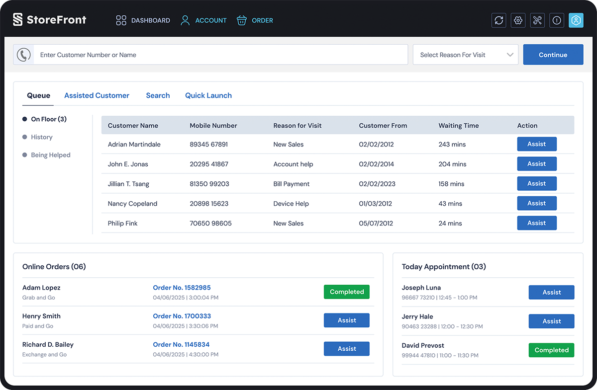 StoreFront-Dashboard