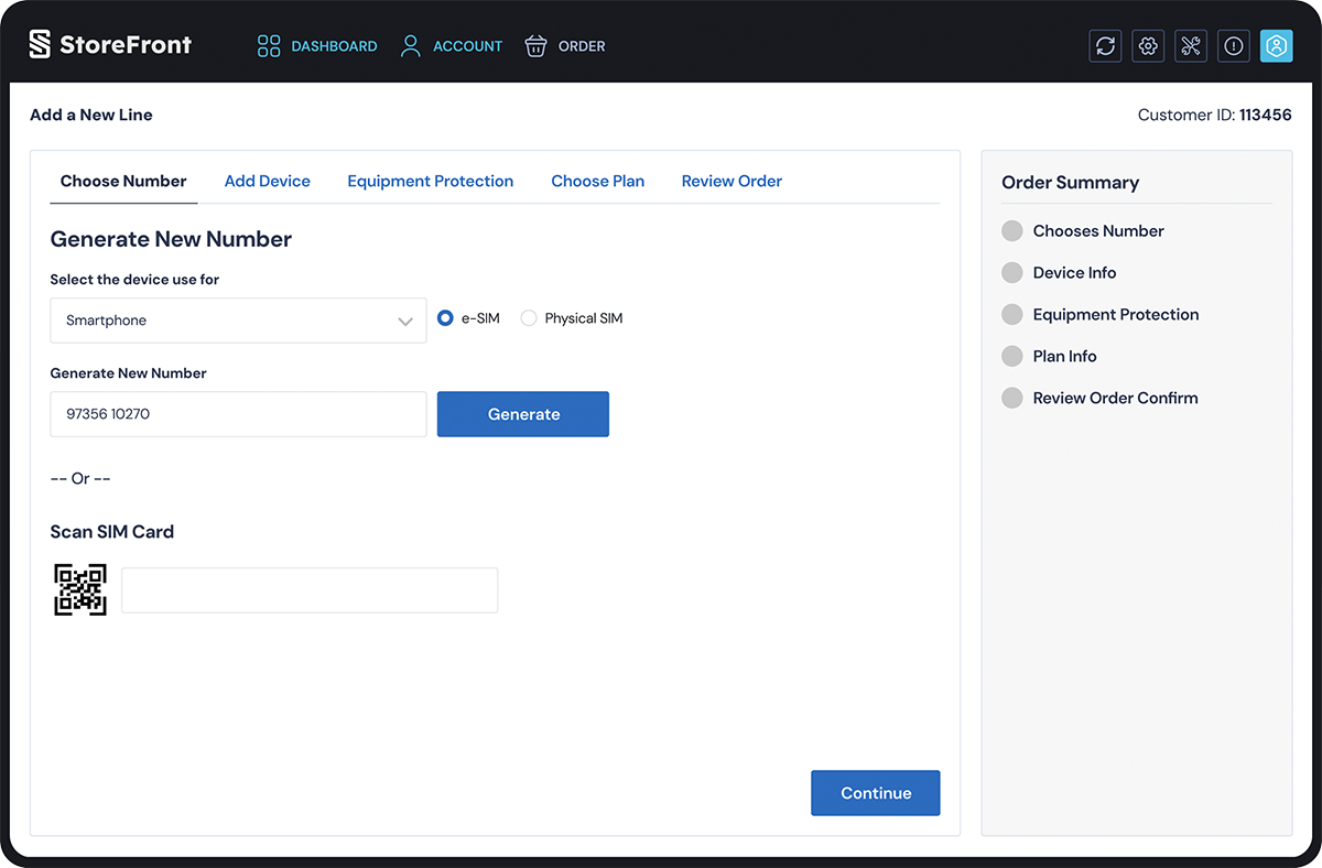 StoreFront-choosenumber