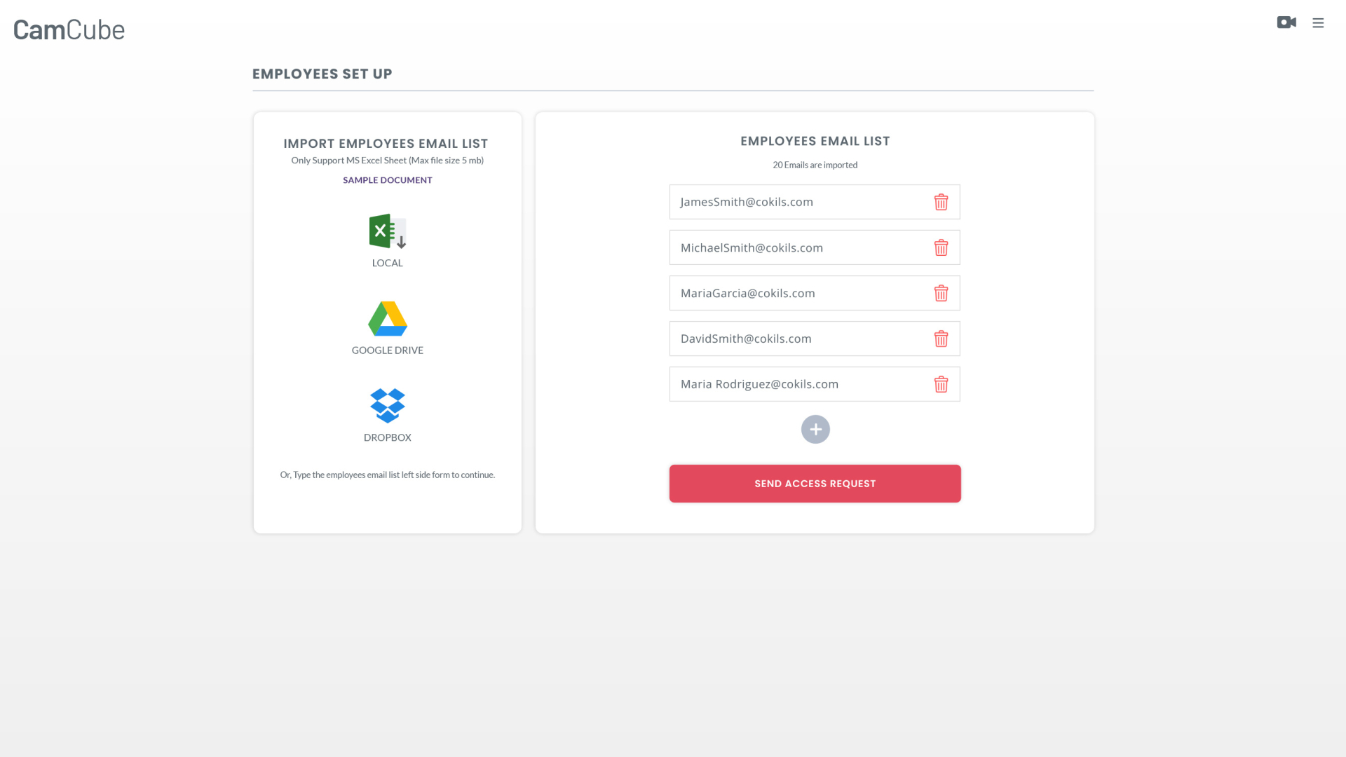 CamCube-EmployeesSetup