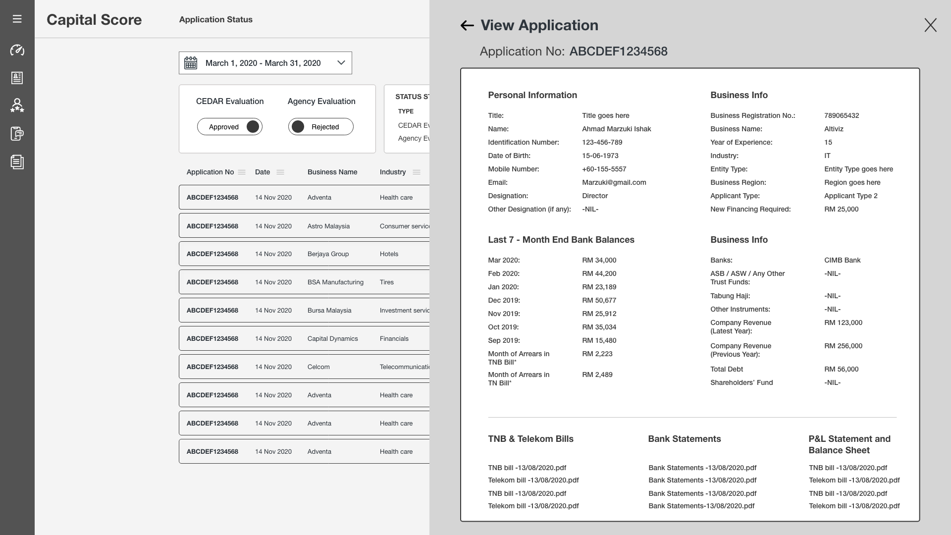 View Application-WireFrame